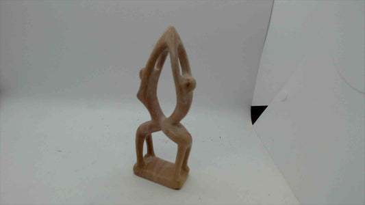 Hand-Carved Abstract Stone/Marble Sculpture – Two Figures Embrace