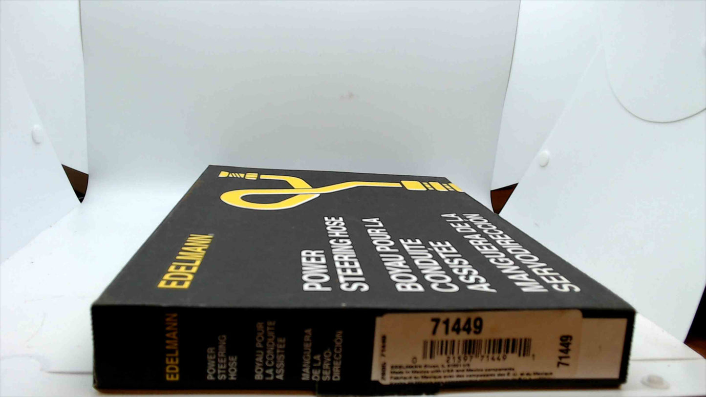 Edelmann 71449 Power Steering Pressure Hose Assembly – New in Box (Fits 1990–92 Nissan Stanza)