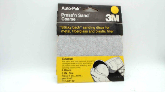 3M Auto-Pak Press’n Sand Coarse Sticky-Back Sanding Discs – 5″ Diameter (Part No. 03112)