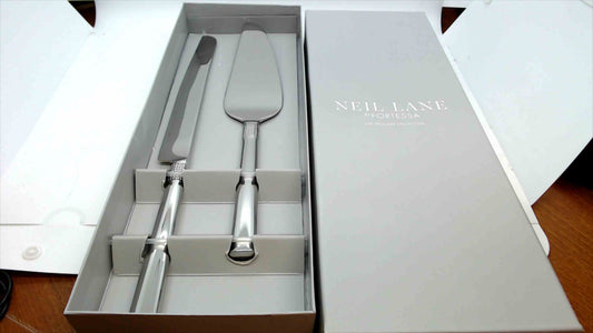 Neil Lane by Fortessa Cake Knife & Server Set – Trilliant Collection, Stainless Steel