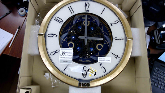 Seiko Melodies in Motion Wall Clock with Swarovski Crystals – Model QXM387G