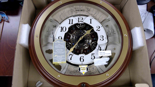Seiko Melodies in Motion Wall Clock with Swarovski® Crystals – Model QXM381B