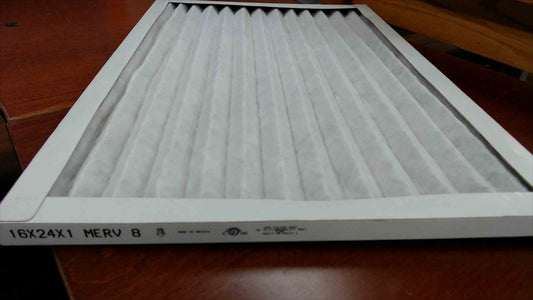 16x24x1 MERV 8 Pleated Air Filter – HVAC Furnace & AC Replacement (New)