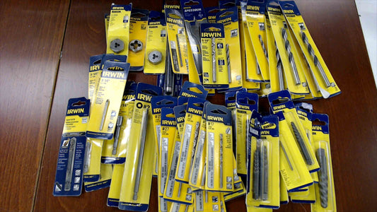 Irwin Tools 67-Piece Lot – Drill Bits, Extractors, Taps, Dies & Accessories (New)