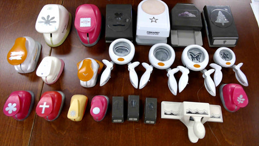 Lot of 22 Craft Paper Punches – Scrapbooking, Card Making, Shapes & Borders (Fiskars, EK Success, Martha Stewart)