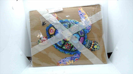 Colorful Metal Sea Turtle Wall Art – Coastal Ocean Decor