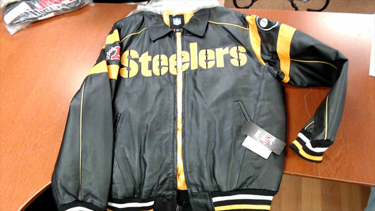 NFL Pittsburgh Steelers Leather Jacket – Size Large – New With Tags