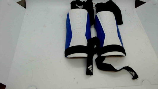 Adidas Soccer Shin Guards with Straps – Blue & White