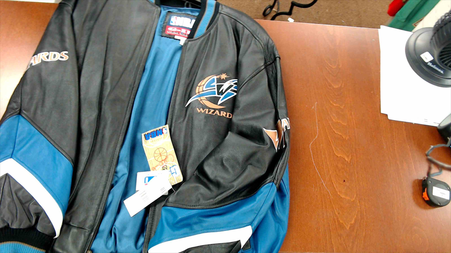 Washington Wizards NBA Leather Jacket – New with Tags – Size Large