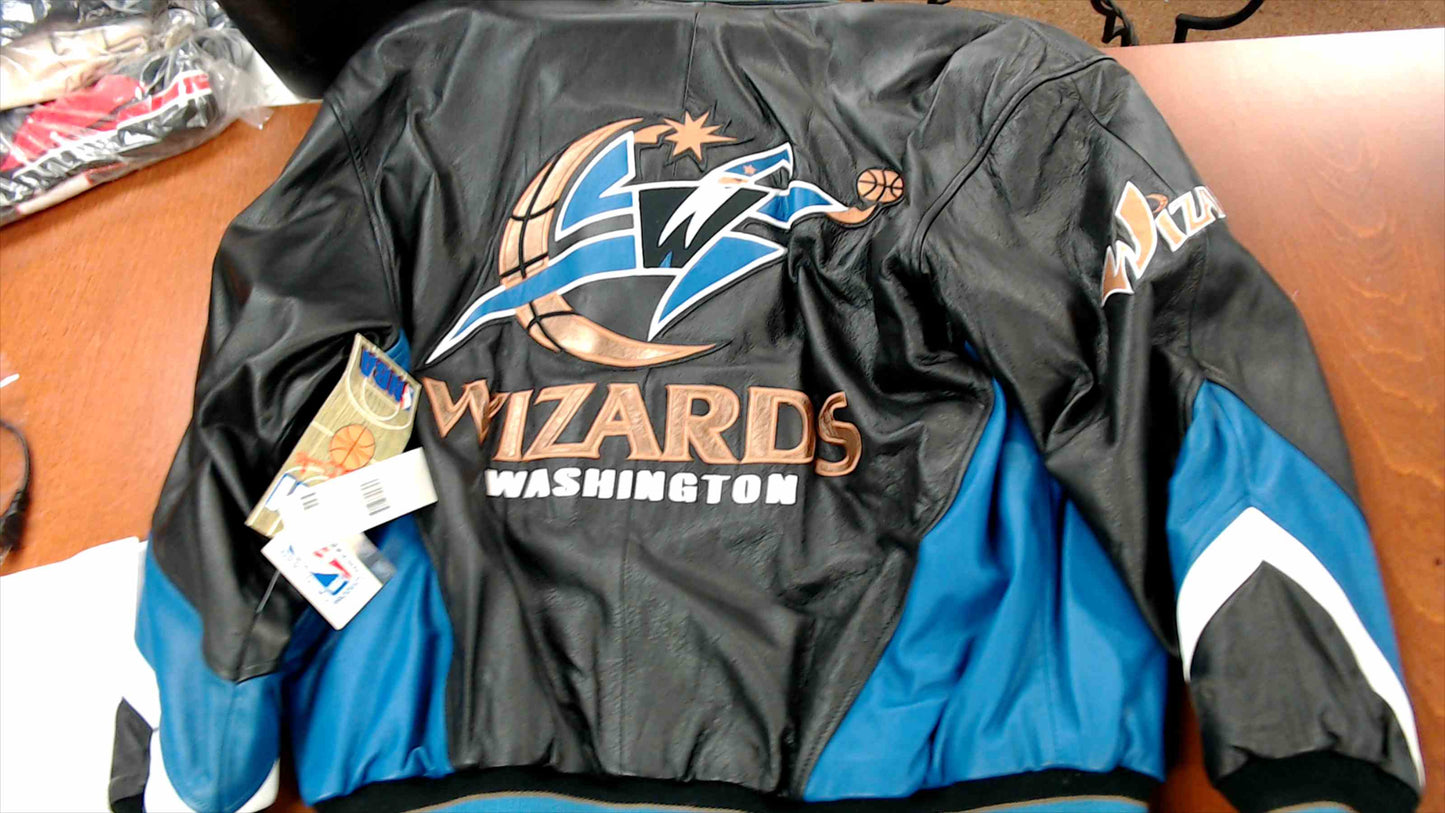 Washington Wizards NBA Leather Jacket – New with Tags – Size Large