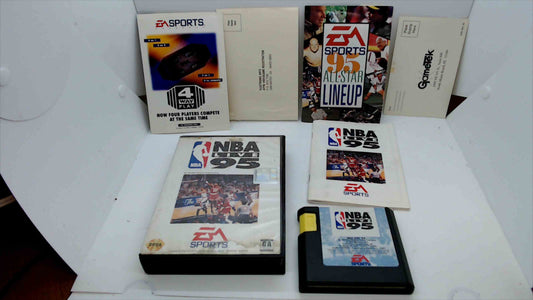 NBA Live 95 (Sega Genesis, 1994) – Complete CIB w/ Manual & Inserts – Tested & Working