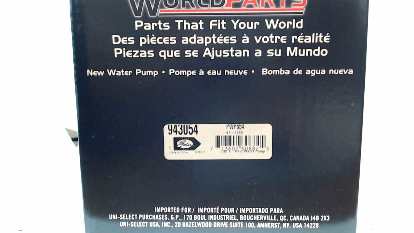 WorldParts 943054 / PWP654 New Water Pump – Auto Replacement Part