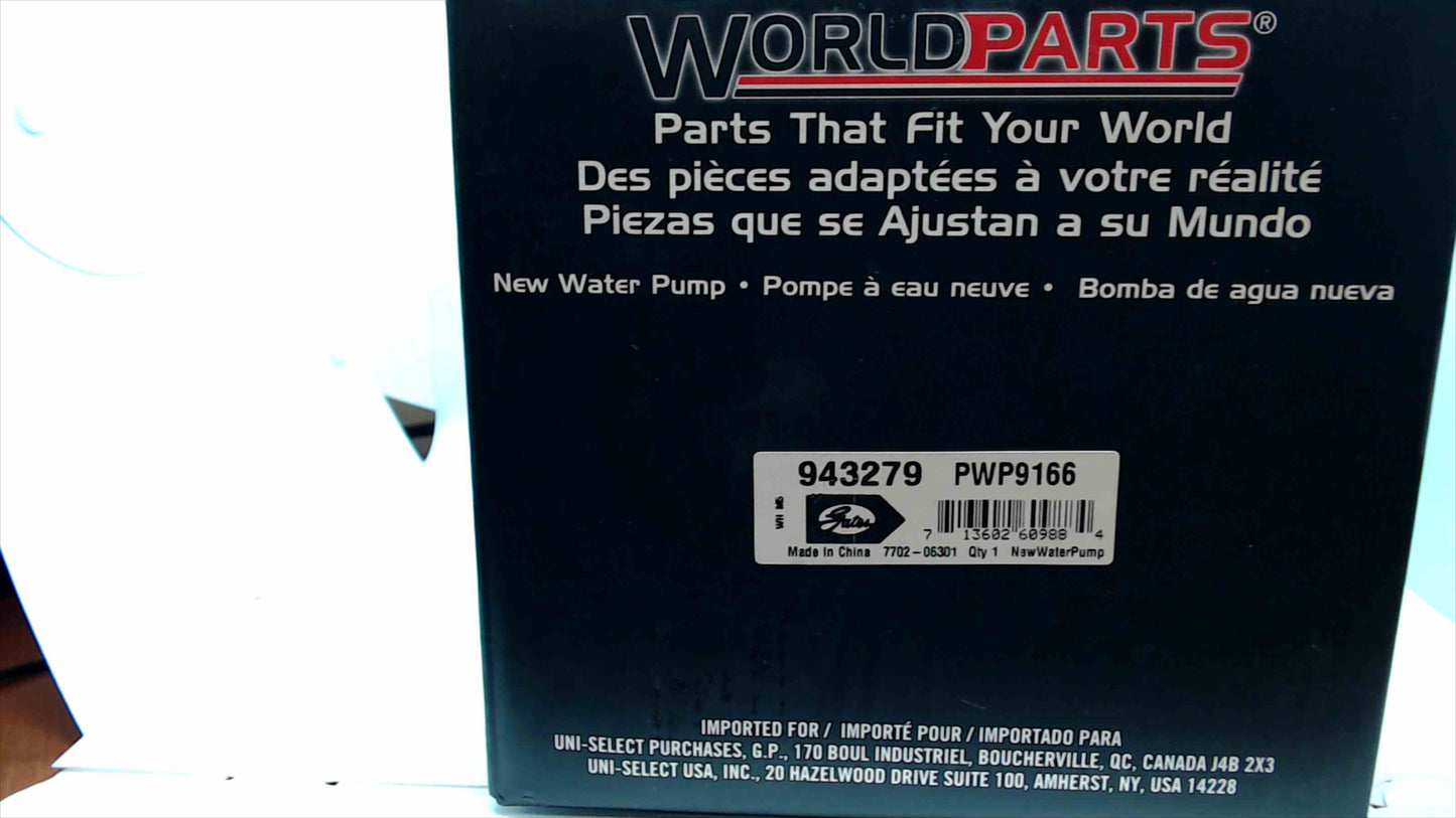 WorldParts 943279 / PWP9166 New Water Pump – Auto Replacement Part