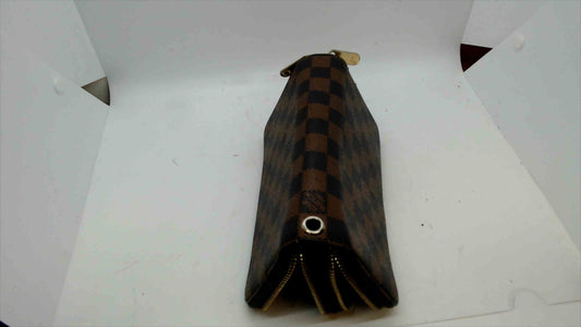 Louis Vuitton Damier Ebene Checkered Zip-Around Wallet – Brown – Unverified Authenticity