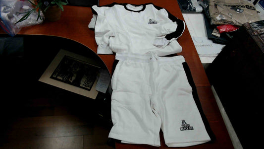 Kings Never Die White & Black Sweatshirt + Sweat Shorts Set – Size Large – Local Streetwear
