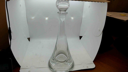 Colavita Extra Virgin Olive Oil Glass Decanter with Stopper – 14" Tall, 5 lbs