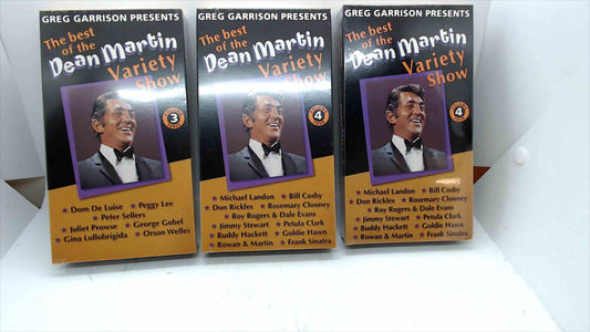 Lot of 3 Sealed VHS – The Best of The Dean Martin Variety Show Vol. 3 & Vol. 4 (Greg Garrison Presents)