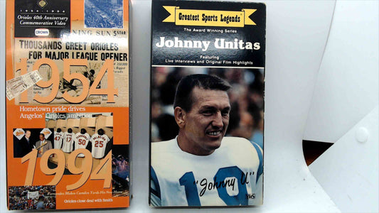 Baltimore Orioles 40th Anniversary & Johnny Unitas VHS Collectible Set