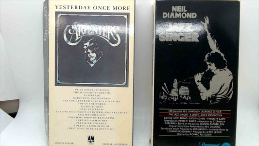 Carpenters – Yesterday Once More & Neil Diamond – The Jazz Singer VHS Lot