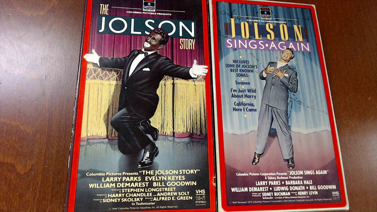 Jolson Rings The Jolson Story & Jolson Sings Again – 2 VHS Set (Columbia Pictures ...