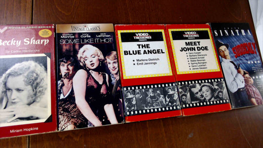 Vintage Hollywood Classics VHS Lot – Marilyn Monroe, Frank Sinatra, Marlene Dietrich & More (5-Tape Set)