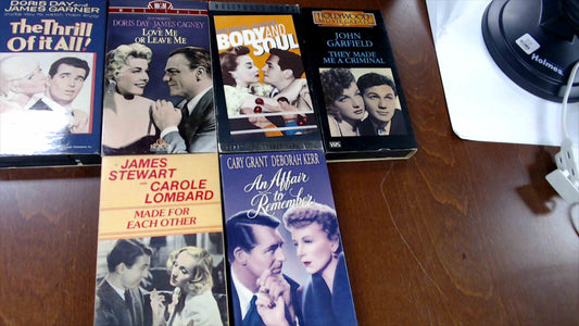 Classic Hollywood Romance & Drama VHS Lot – Cary Grant, James Stewart, Doris Day (6-Tape Set)