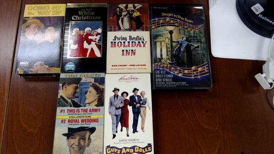 Classic Musical VHS Lot – Bing Crosby, Fred Astaire, Gene Kelly, Marlon Brando (7 Films, 6 Tapes)