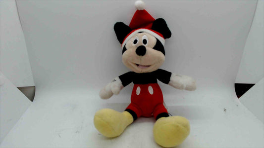 Disney Mickey Mouse Christmas Plush – Ruz Holiday Santa Hat Stuffed Toy