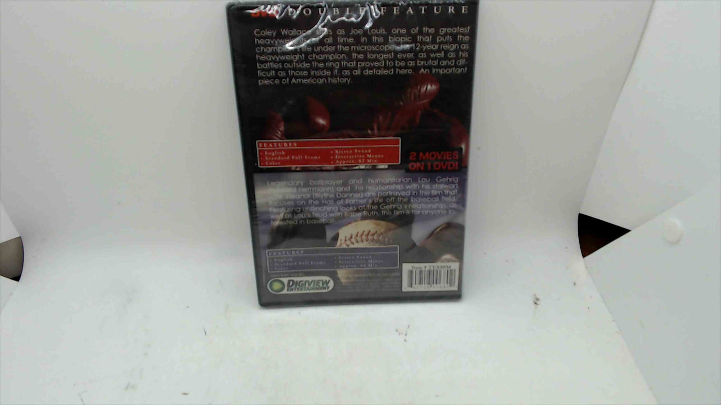 📀 The Joe Louis Story / The Lou Gehrig Story (DVD, Double Feature, Sealed)