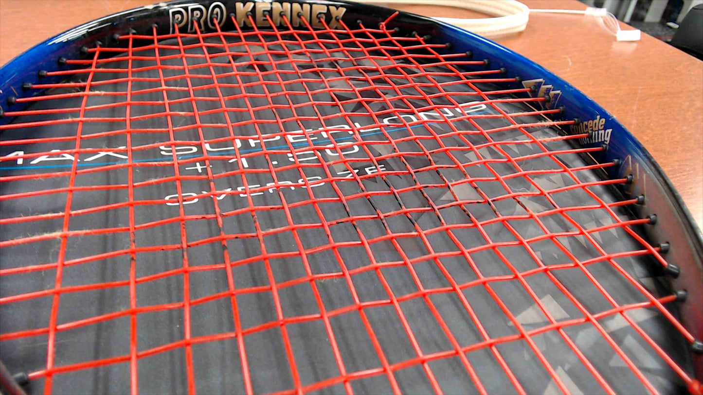Pro Kennex JR. Fugitive 110 Oversize Tennis Racquet — Max Superlong +1.50 — Red/Blue Frame w/ Dunlop Cover
