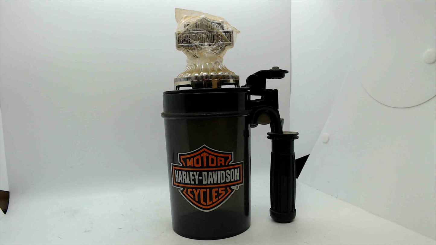Harley-Davidson Plastic Lidded Stein – Bar & Shield, Throttle-Grip Handle (Black)