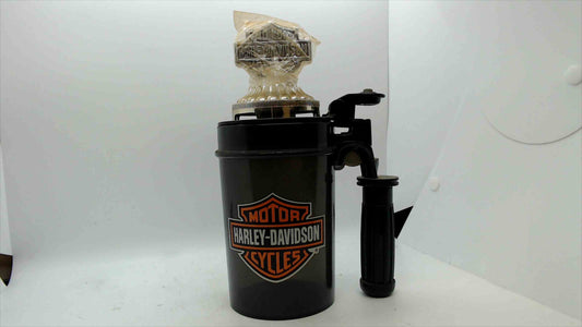 Harley-Davidson Plastic Lidded Stein – Bar & Shield, Throttle-Grip Handle (Black)