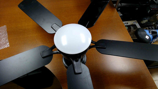 45" Low-Profile Ceiling Fan w/ Integrated LED Light & Remote (Model A8505) – Black, Tested