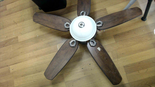 Hunter 52" 5-Blade Ceiling Fan w/ Frosted Bowl Light – Brushed Nickel – Tested & Working