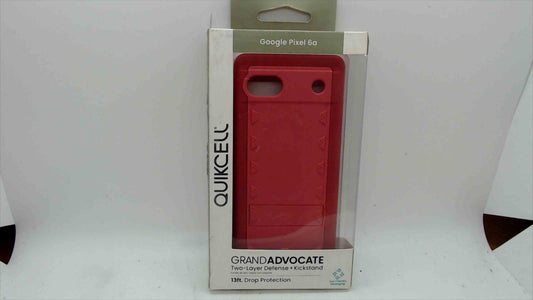 QUIKCELL GrandAdvocate Case for Google Pixel 6a – Red, Dual-Layer w/ Kickstand (13-ft Drop Protection) – New