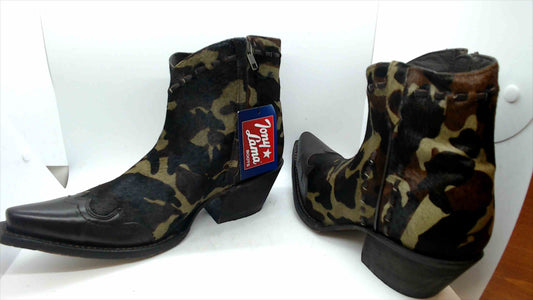 Tony Lama VF6045 Women’s 6" Camo Hair-On Short Western Boots – Size 10B – New in Box