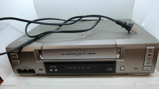Sanyo VWM-710 4-Head Hi-Fi VHS VCR Player/Recorder – Front A/V Inputs – No Remote