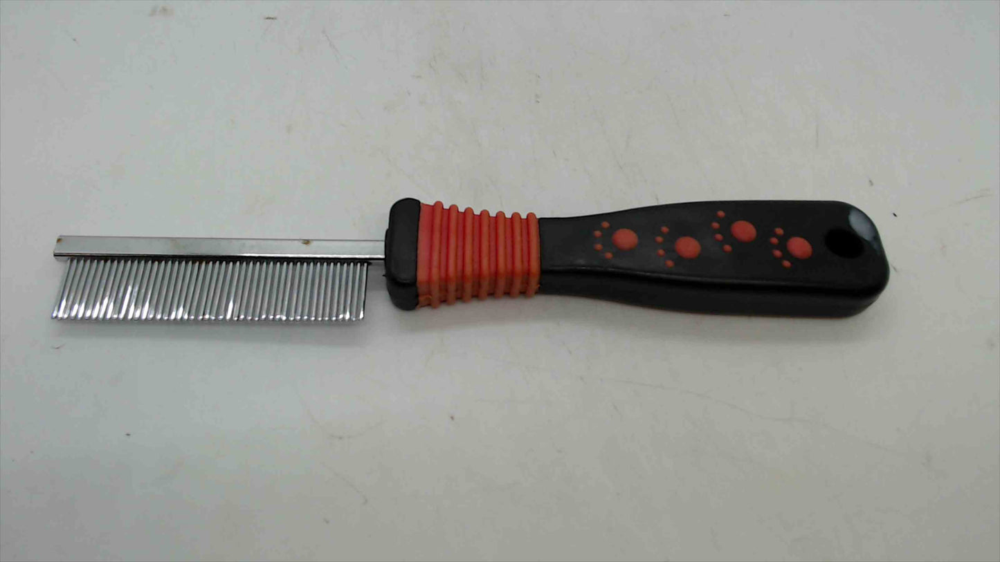 Pet Flea & Detail Grooming Comb – Fine Stainless Steel Teeth, Non-Slip Grip