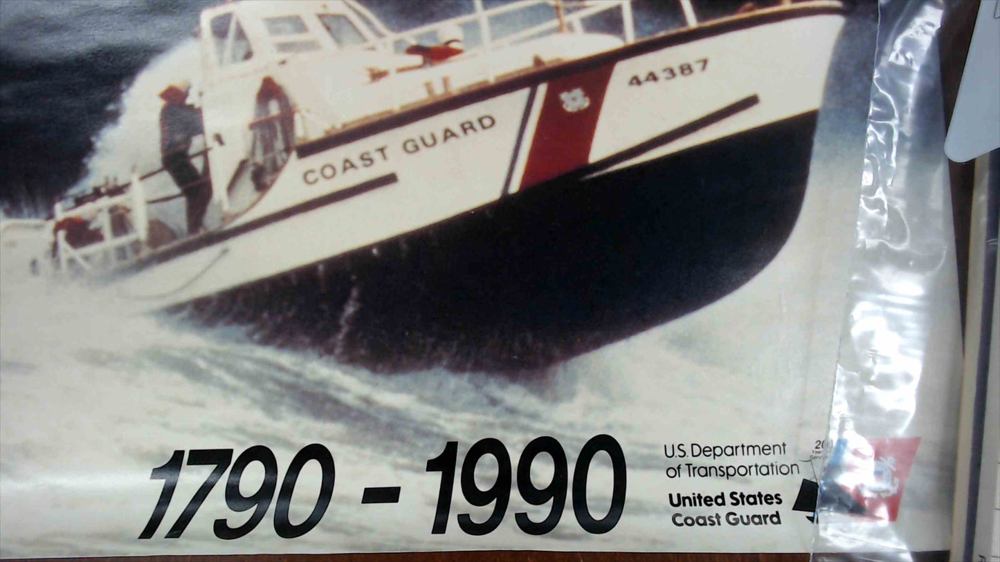 1990 U.S. Coast Guard Bicentennial Poster (1790–1990) – ~16" x 20"