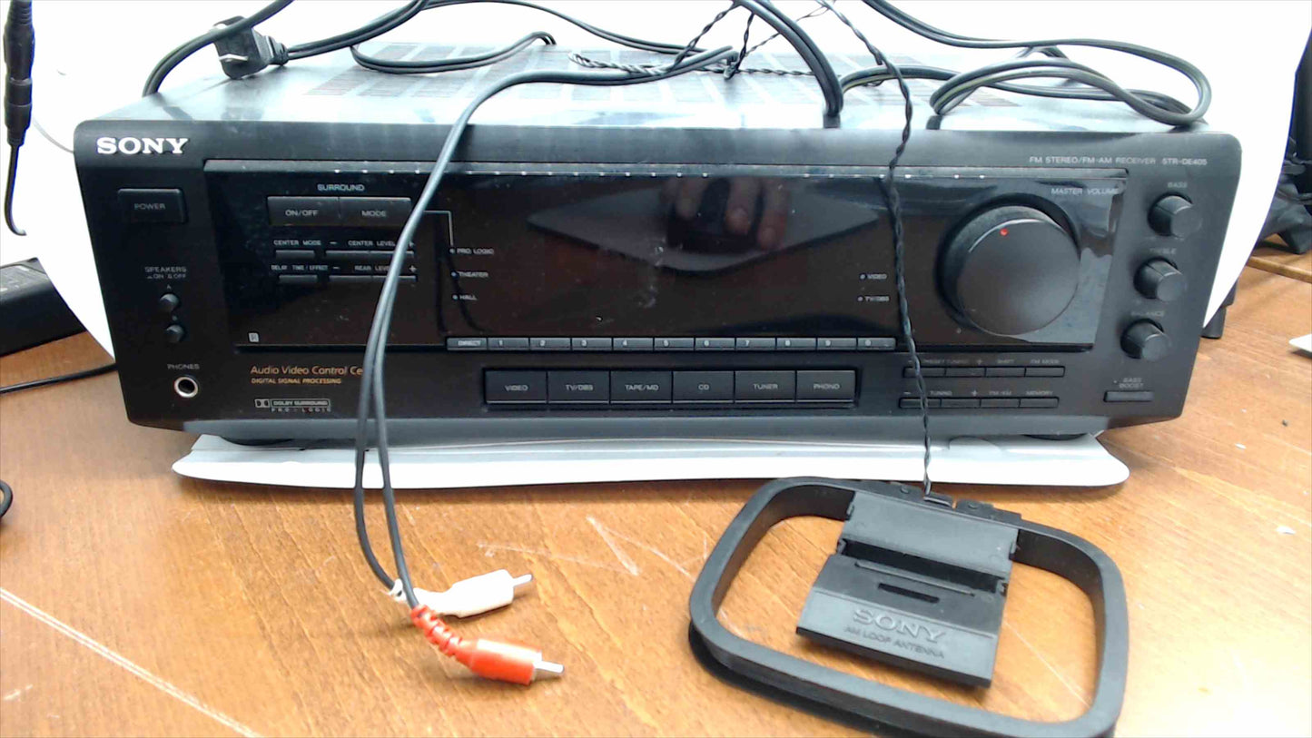 Sony STR-DE405 Audio/Video Control Center Receiver — Dolby Pro Logic, Phono — TESTED
