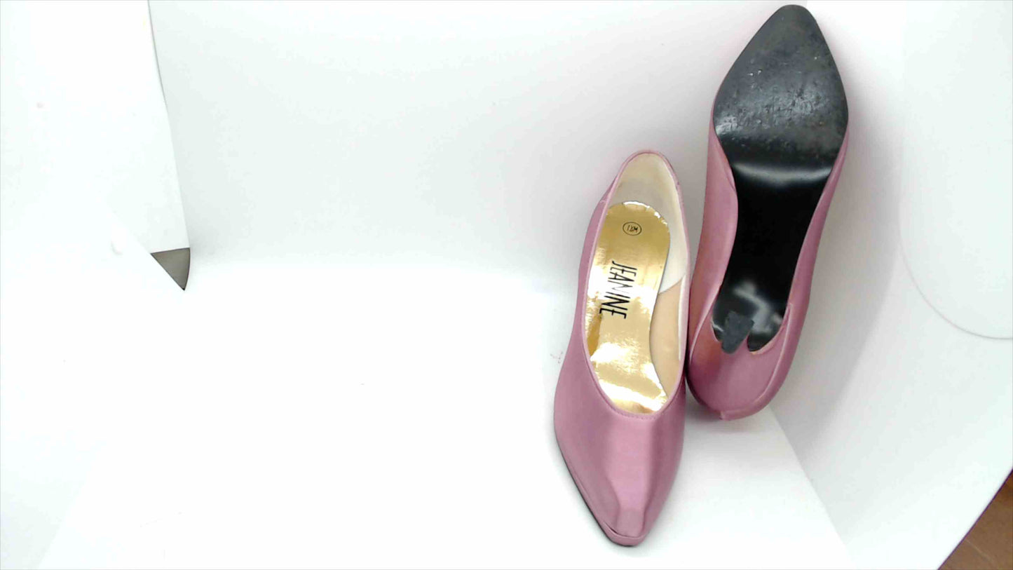 Jean Nine Pink Satin Low Heels – Size 7.5M