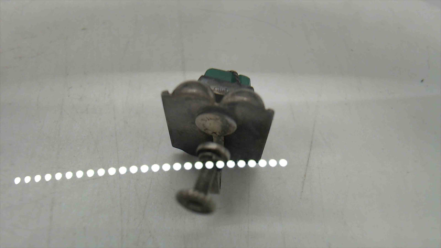 Vintage Mexican Silver Screw-Back Earrings w/ Green Stone Inlay – Marked “Silver Mexico”