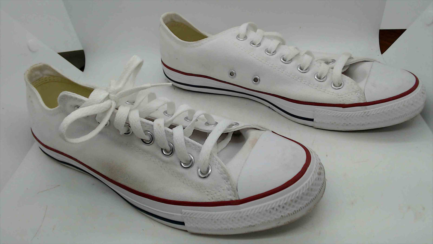 Converse Chuck Taylor All Star Low Top Sneakers – White Canvas – Unisex Size 9
