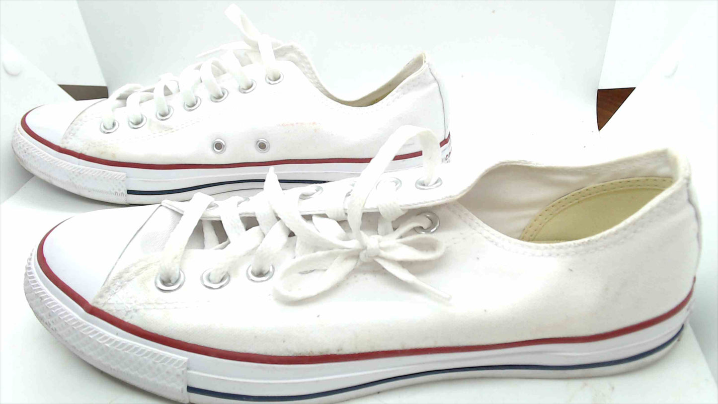 Converse Chuck Taylor All Star Low Top Sneakers – White Canvas – Unisex Size 9