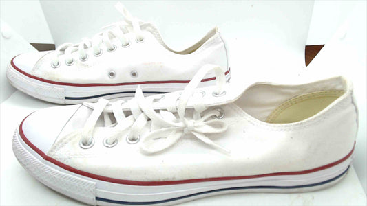 Converse Chuck Taylor All Star Low Top Sneakers – White Canvas – Unisex Size 9