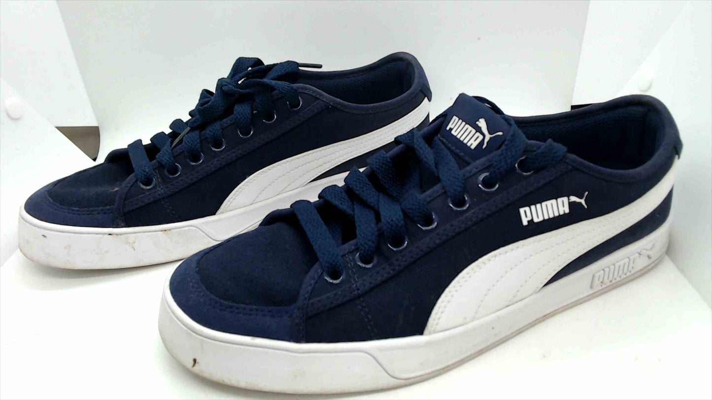 Puma Smash Vulc Canvas Sneakers – Navy/White – Men’s 9.5