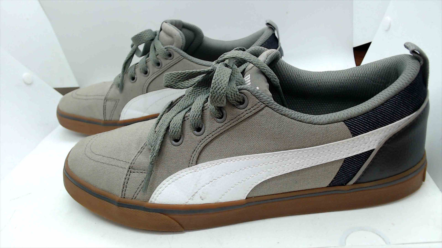Puma El Ace Canvas Sneakers – Gray/White/Gum – Men’s Size 9.5