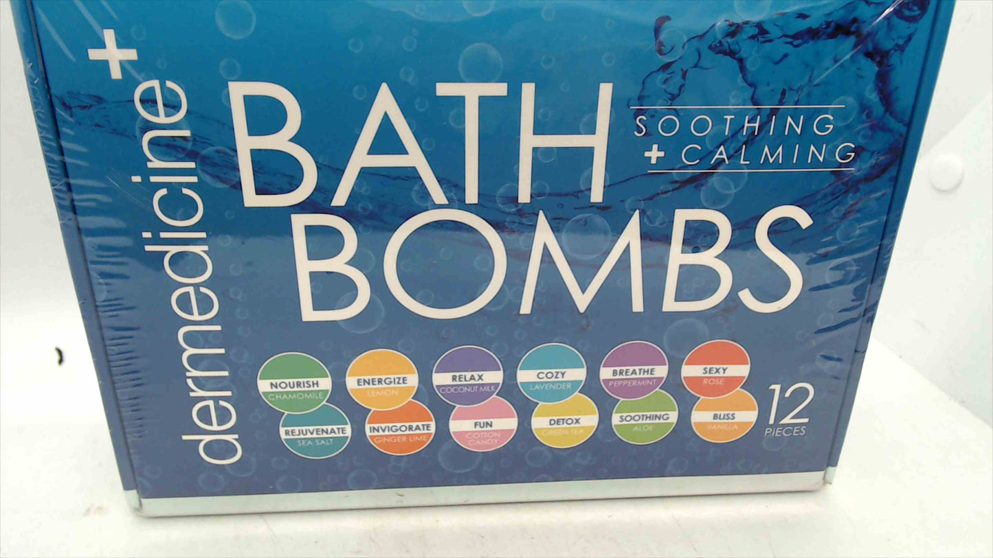 Dermedicine+ Bath Bombs Gift Set – 12-Piece Soothing & Calming Collection – New Sealed
