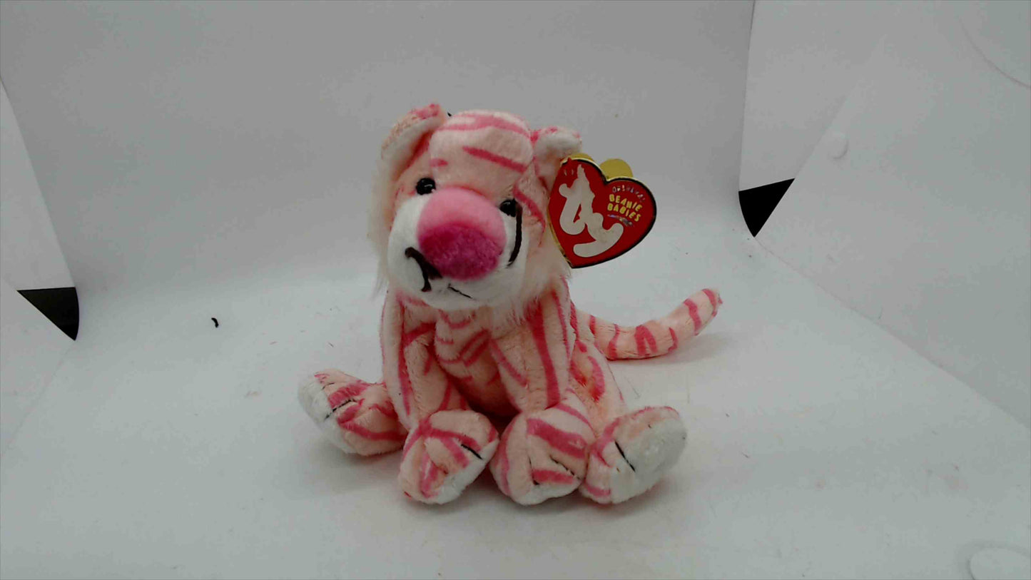 Ty Beanie Baby Mystique the Tiger – 2004 Pink & White Plush with Tag
