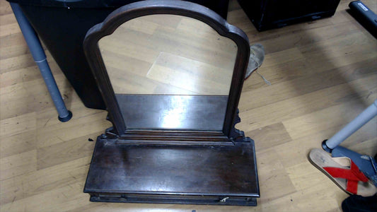 Vintage Wooden Vanity/Shaving Mirror w/ Drawer – 23”W x 27”H x 9”D
